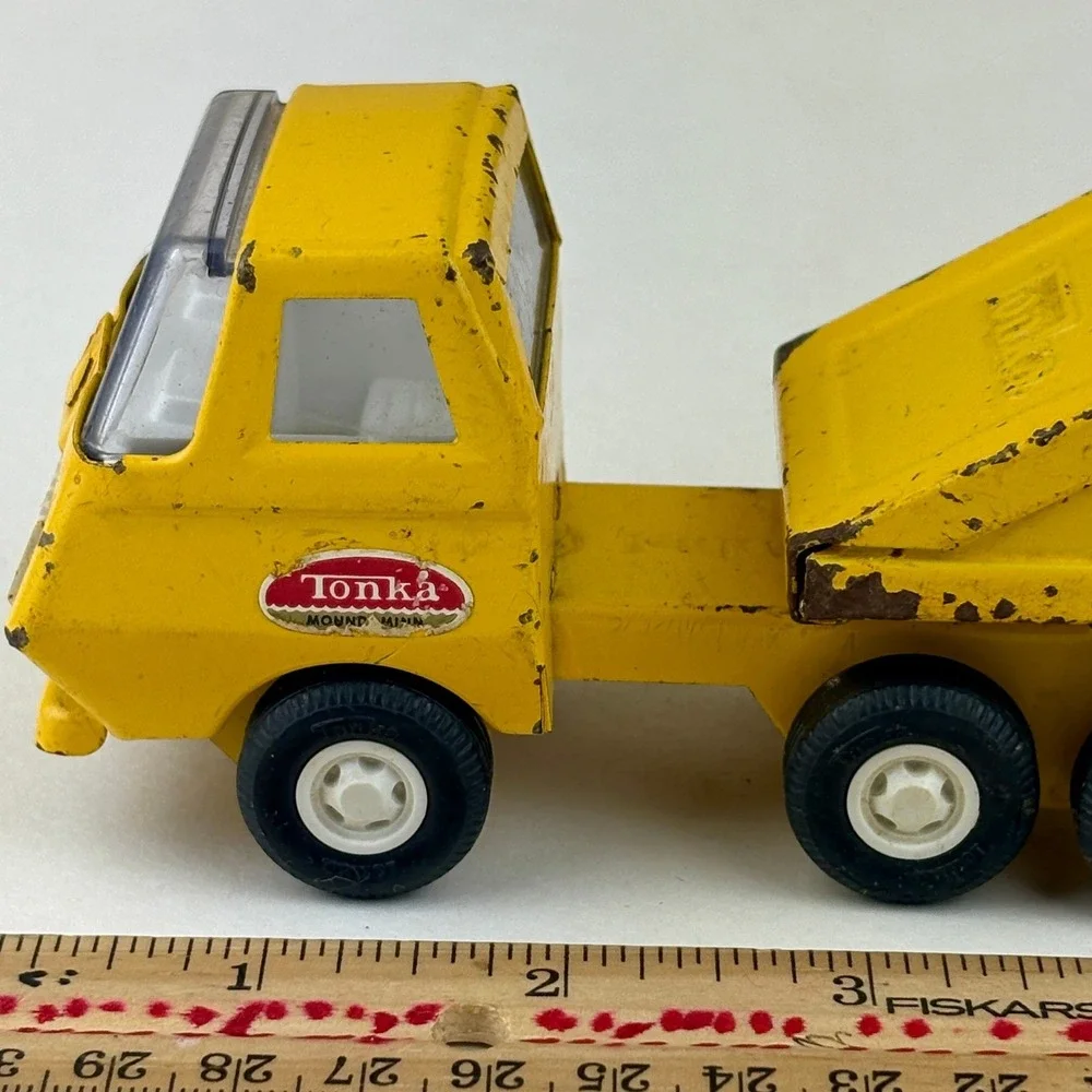 Vintage Tonka Bottom Dump Truck‎ 1960s Yellow Pressed Steel Construction Toy USA